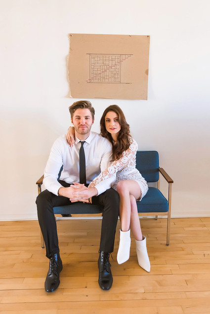 Stylish Detroit engagement photos