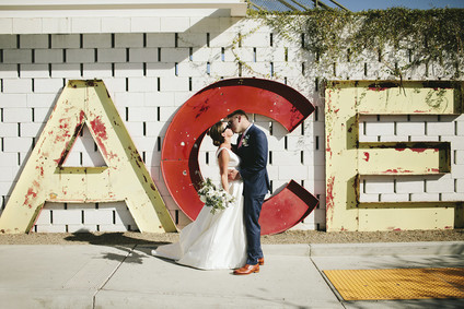 Colorful modern Palm Springs wedding at the Ace Hotel