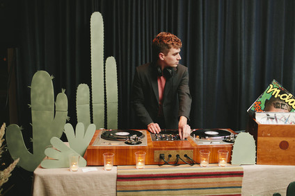 Colorful modern Palm Springs wedding at the Ace Hotel