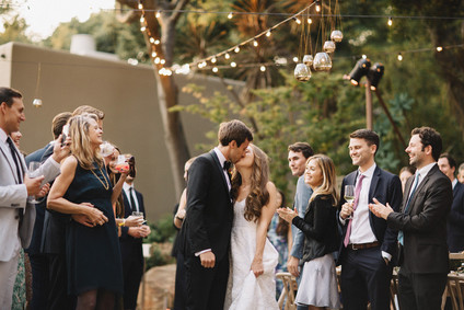 Intimate, elegant backyard wedding in Santa Barbara