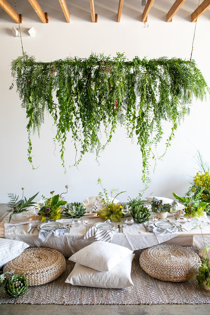 Garden inspired dinner party