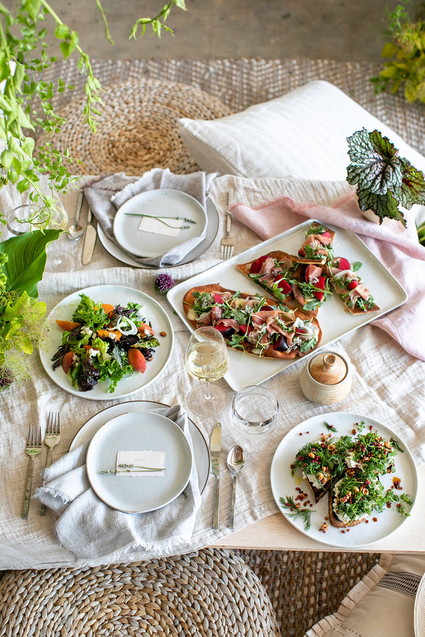 Garden inspired dinner party