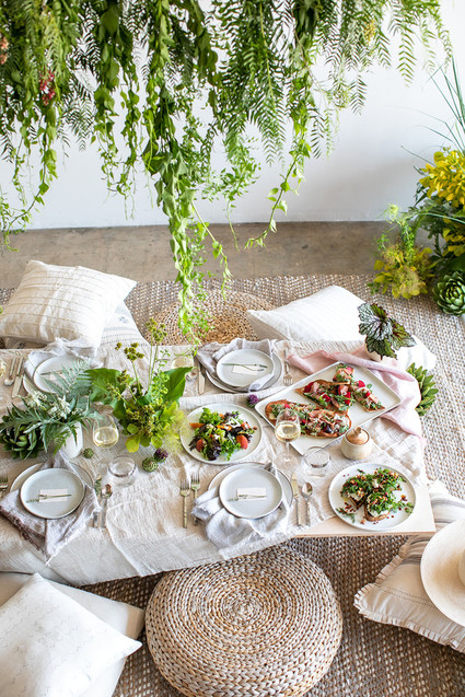 Garden inspired dinner party