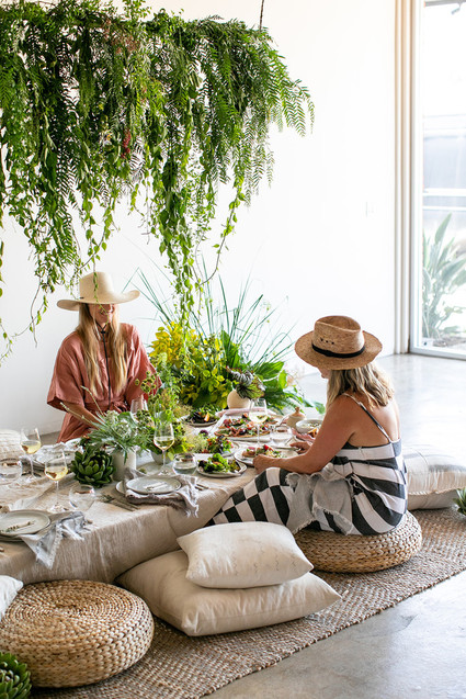 Garden inspired dinner party