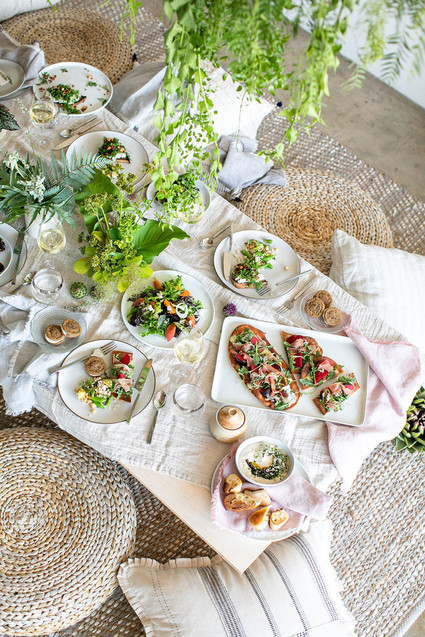 Garden inspired dinner party