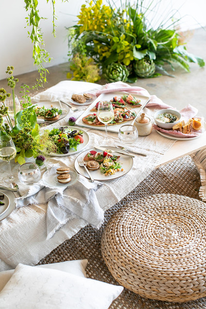 Garden inspired dinner party