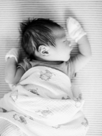 Classic modern boy's nursery and newborn photos in Virginia