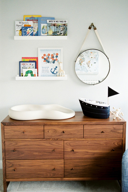 Classic modern boy's nursery and newborn photos in Virginia