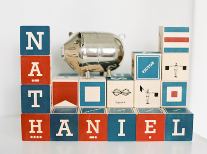 Classic modern boy's nursery and newborn photos in Virginia