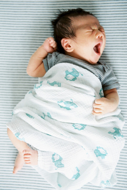 Classic modern boy's nursery and newborn photos in Virginia