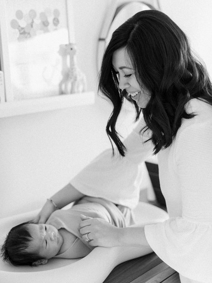 Classic modern boy's nursery and newborn photos in Virginia