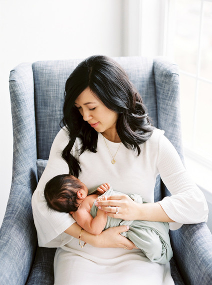 Classic modern boy's nursery and newborn photos in Virginia