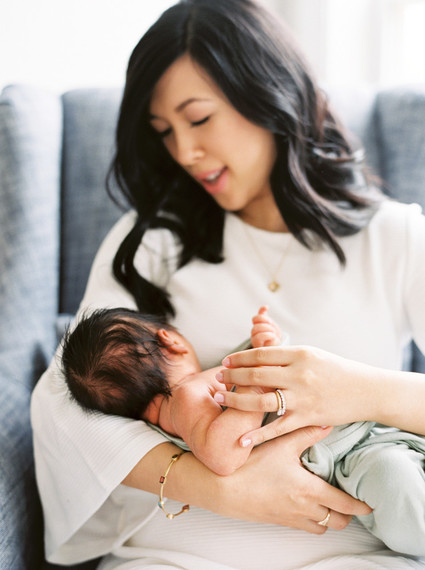 Classic modern boy's nursery and newborn photos in Virginia