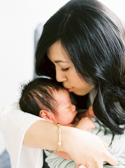 Classic modern boy's nursery and newborn photos in Virginia