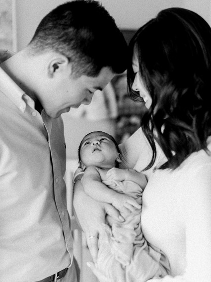 Classic modern boy's nursery and newborn photos in Virginia