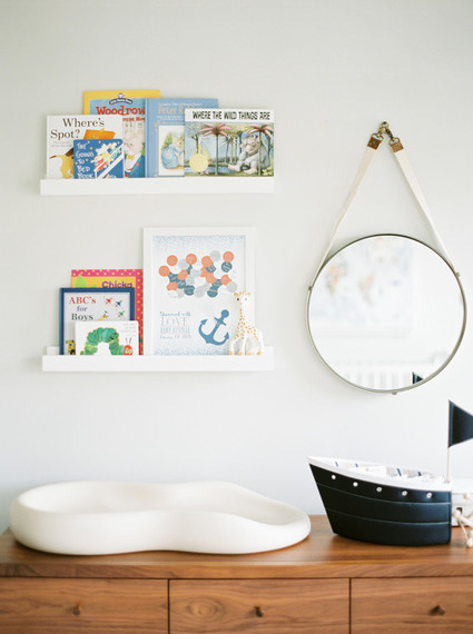 Classic modern boy's nursery and newborn photos in Virginia