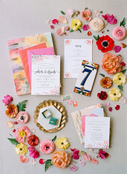 Colorful spring Texas wedding with Mexican details