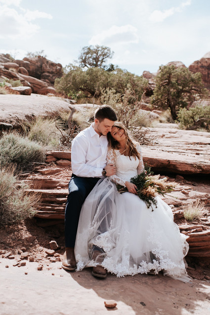 adventurous desert elopement in Moab, Utah