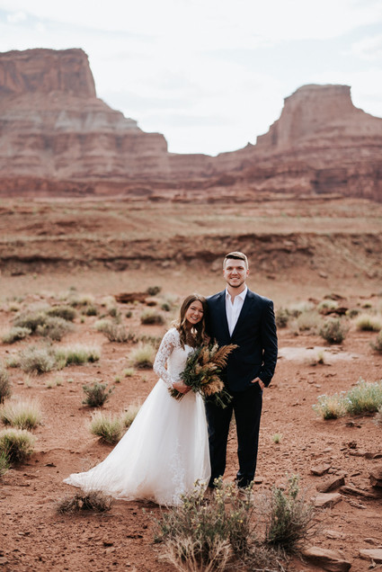 adventurous desert elopement in Moab, Utah