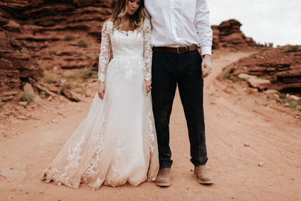 adventurous desert elopement in Moab, Utah