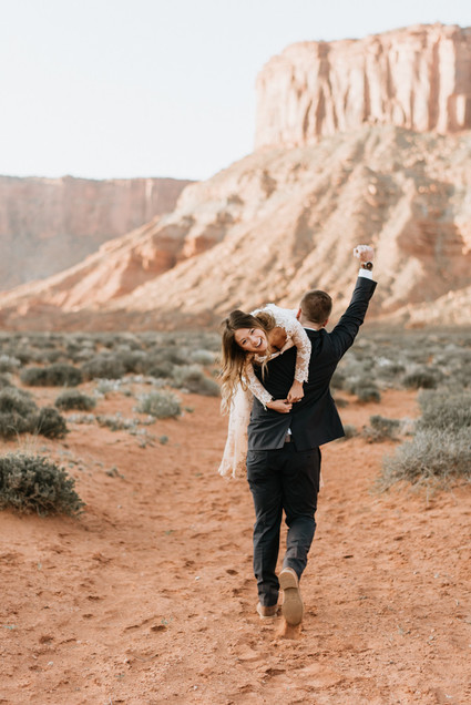 adventurous desert elopement in Moab, Utah