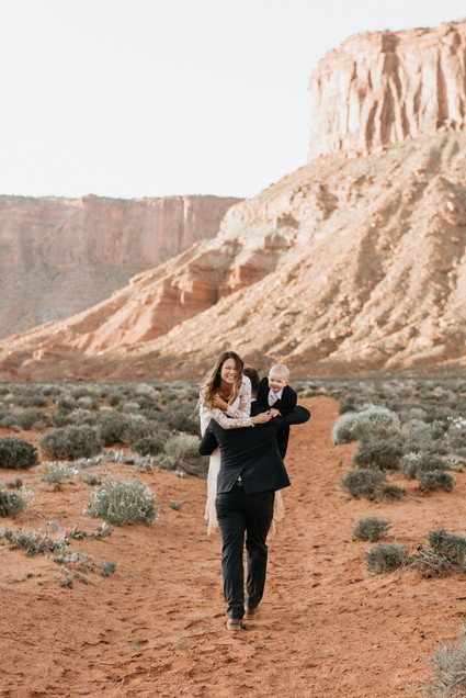 adventurous desert elopement in Moab, Utah