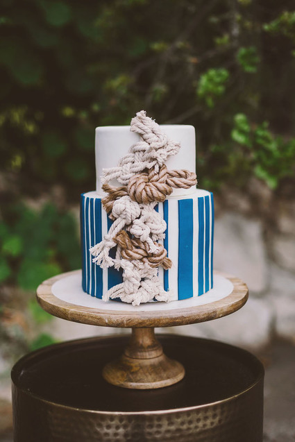 Modern indie nautical inspired elopement with pops of pink