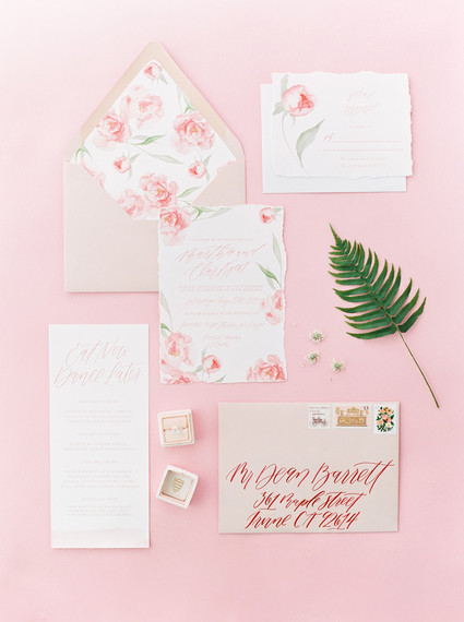 Modern feminine ALL PINK bridal editorial on 100 Layer Cake