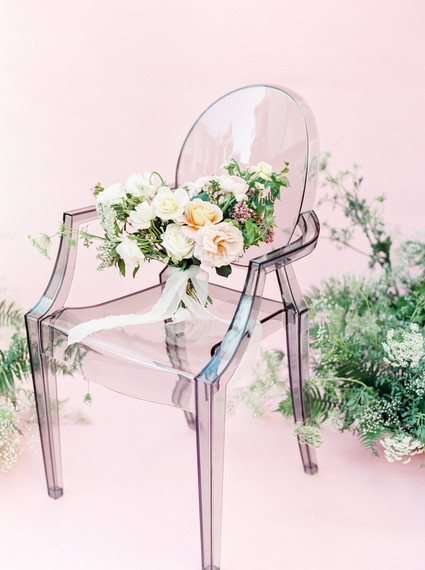 Modern feminine ALL PINK bridal editorial on 100 Layer Cake