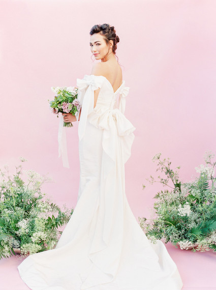 Modern feminine ALL PINK bridal editorial on 100 Layer Cake Inspiration