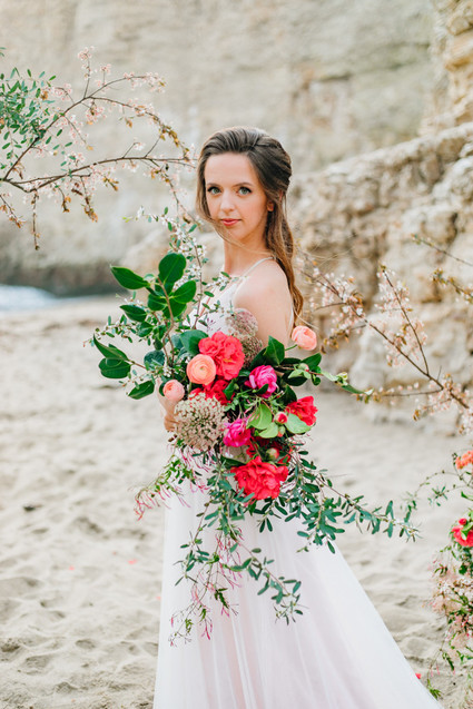Peony and rose bouquet