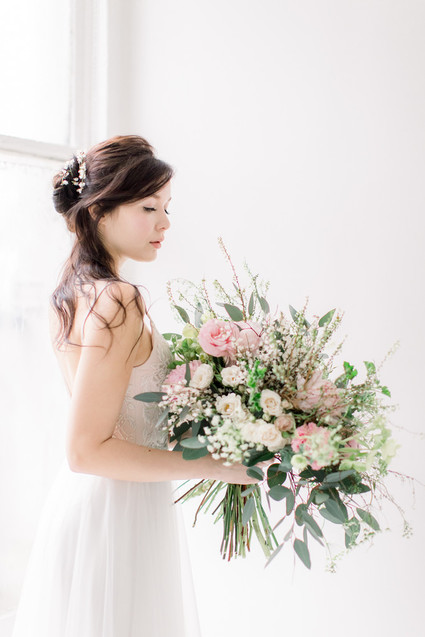Ethereal stylish blush bridal inspiration