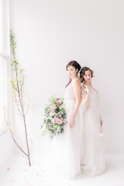 Ethereal stylish blush bridal inspiration