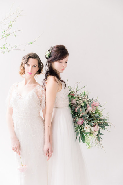 Ethereal stylish blush bridal inspiration