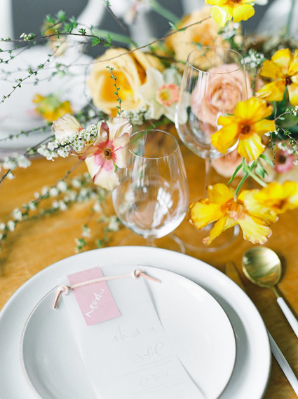 On trend now, a tamarind and pink wedding editorial in Sonoma CA Inspiration