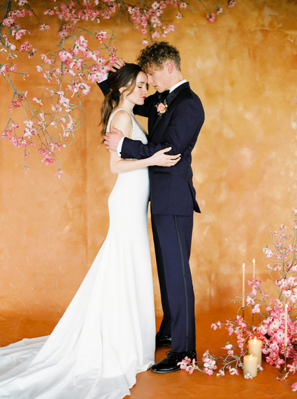 On trend now, a tamarind and pink wedding editorial in Sonoma CA Inspiration