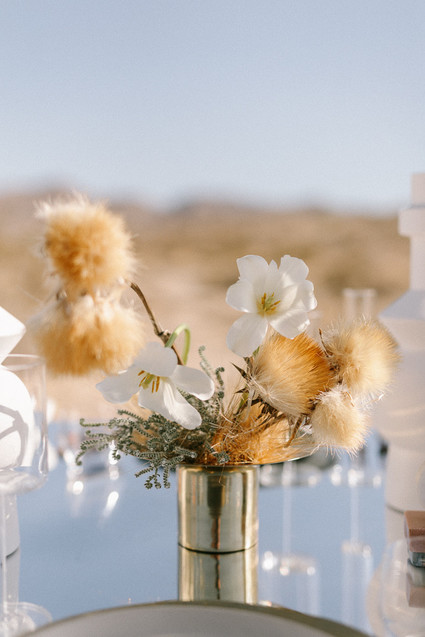 Modern minimalist earth tone wedding in the desert