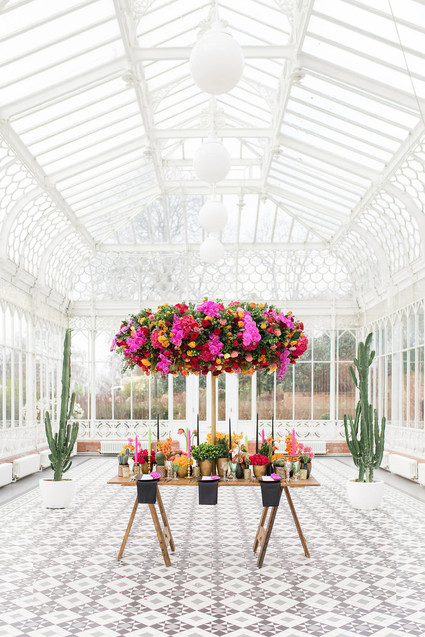 Bright colorful Frida Kahlo inspired wedding editorial