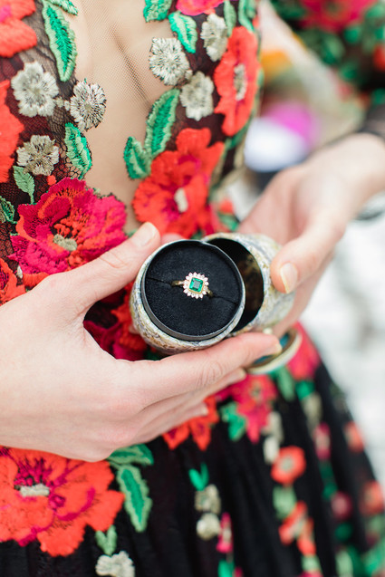 Bright colorful Frida Kahlo inspired wedding editorial
