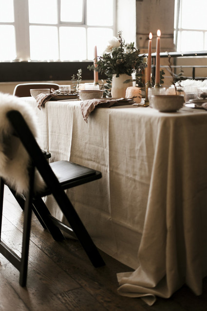 Romantic urban same sex wedding ideas with blush tones