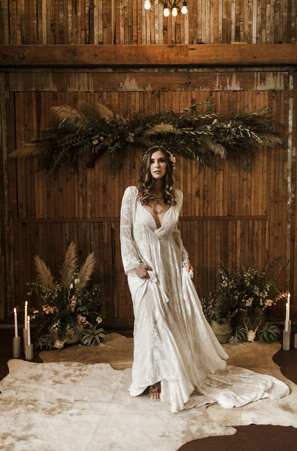 Romantic urban same sex wedding ideas with blush tones