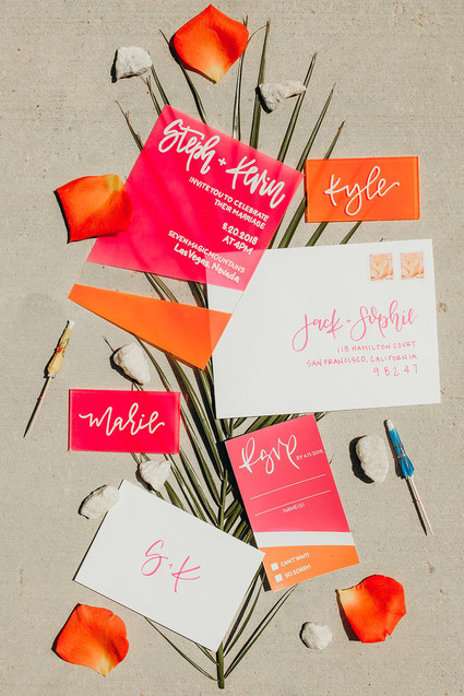 True Romance inspired Las Vegas elopement at Seven Magic Mountains