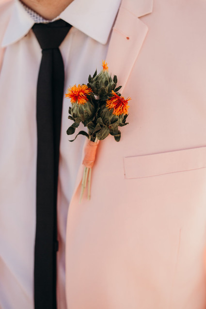 True Romance inspired Las Vegas elopement at Seven Magic Mountains Inspiration