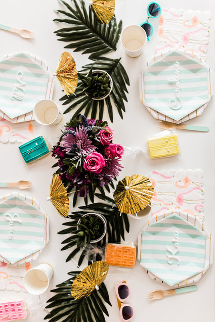 Palm Springs themed birthday party with THE Pink Door
