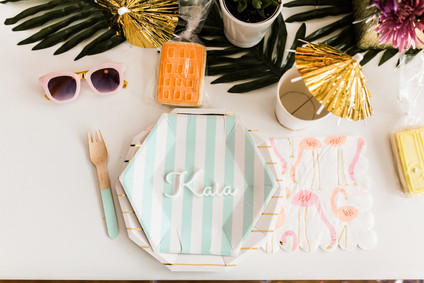 Palm Springs themed birthday party with THE Pink Door