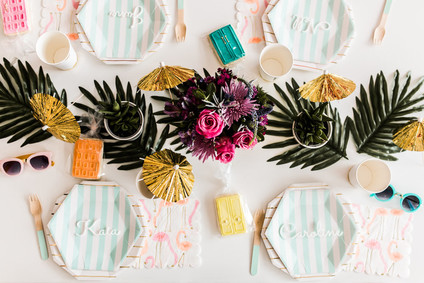 Palm Springs themed birthday party with THE Pink Door Inspiration