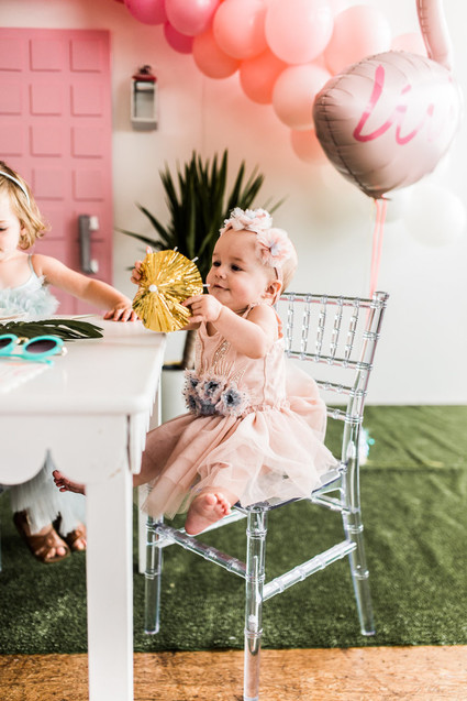 Palm Springs themed birthday party with THE Pink Door