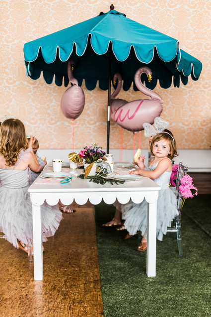 Palm Springs themed birthday party with THE Pink Door