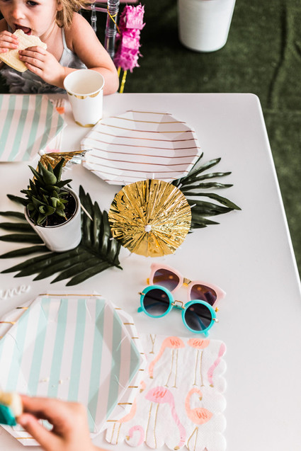 Palm Springs themed birthday party with THE Pink Door