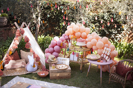 Earth tone llama themed first birthday party